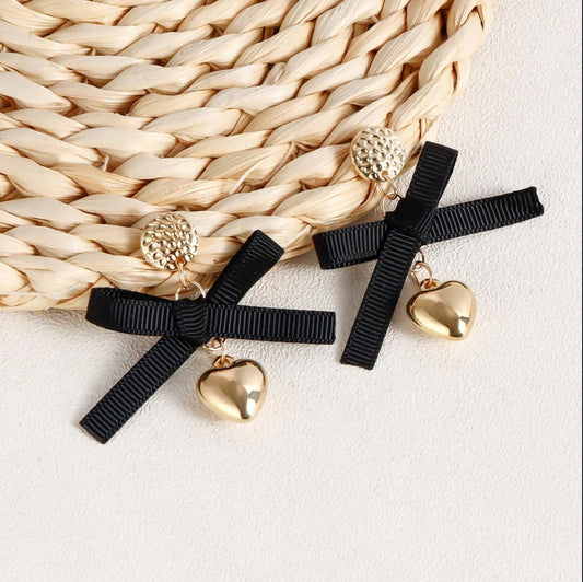 2024 Bow Drop Earrings for Women - Elegant Gold