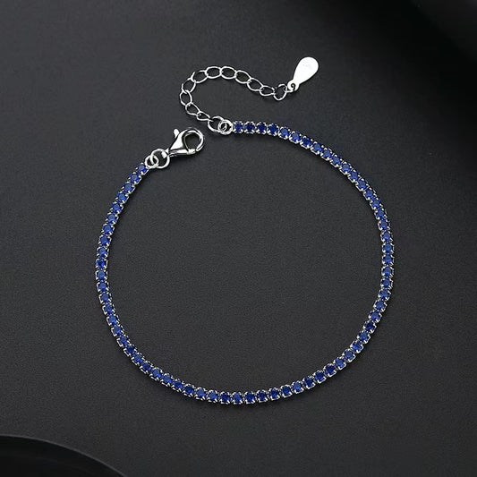 925 sterling silver zircon tennis bracelet