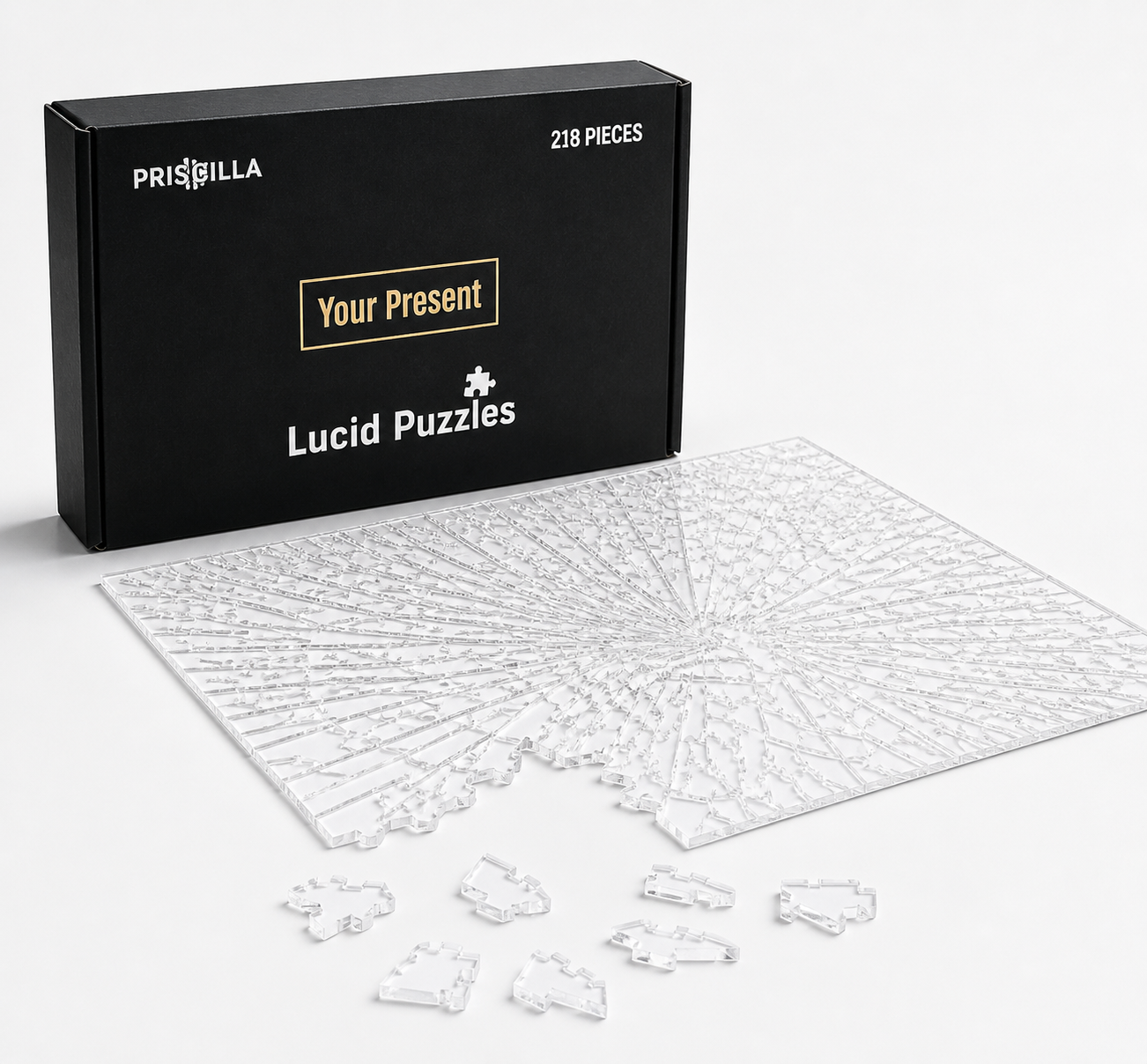 The Clearly Impossible Broken Glass Puzzle: 218Piece Acrylic Brain Teaser