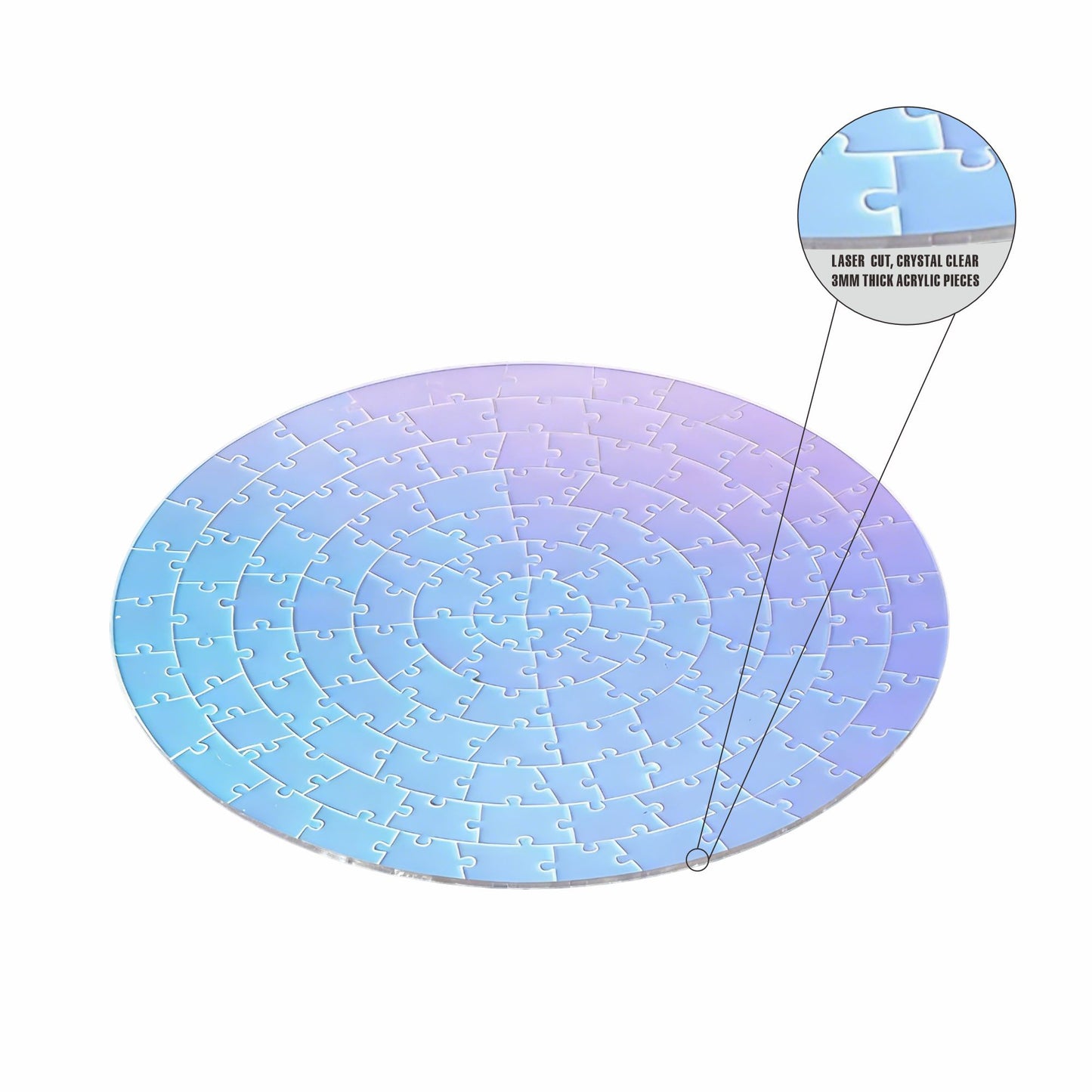 The Enigma of Impossibility - Colorful Circular Acrylic Jigsaw Puzzle