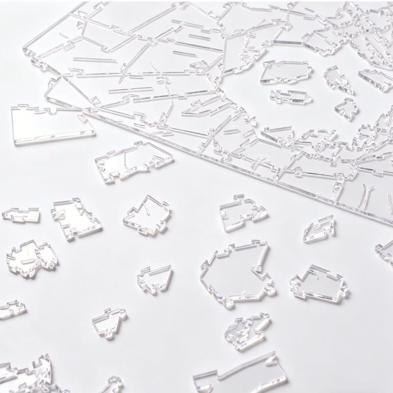 The Clearly Impossible Broken Glass Puzzle: 218Piece Acrylic Brain Teaser