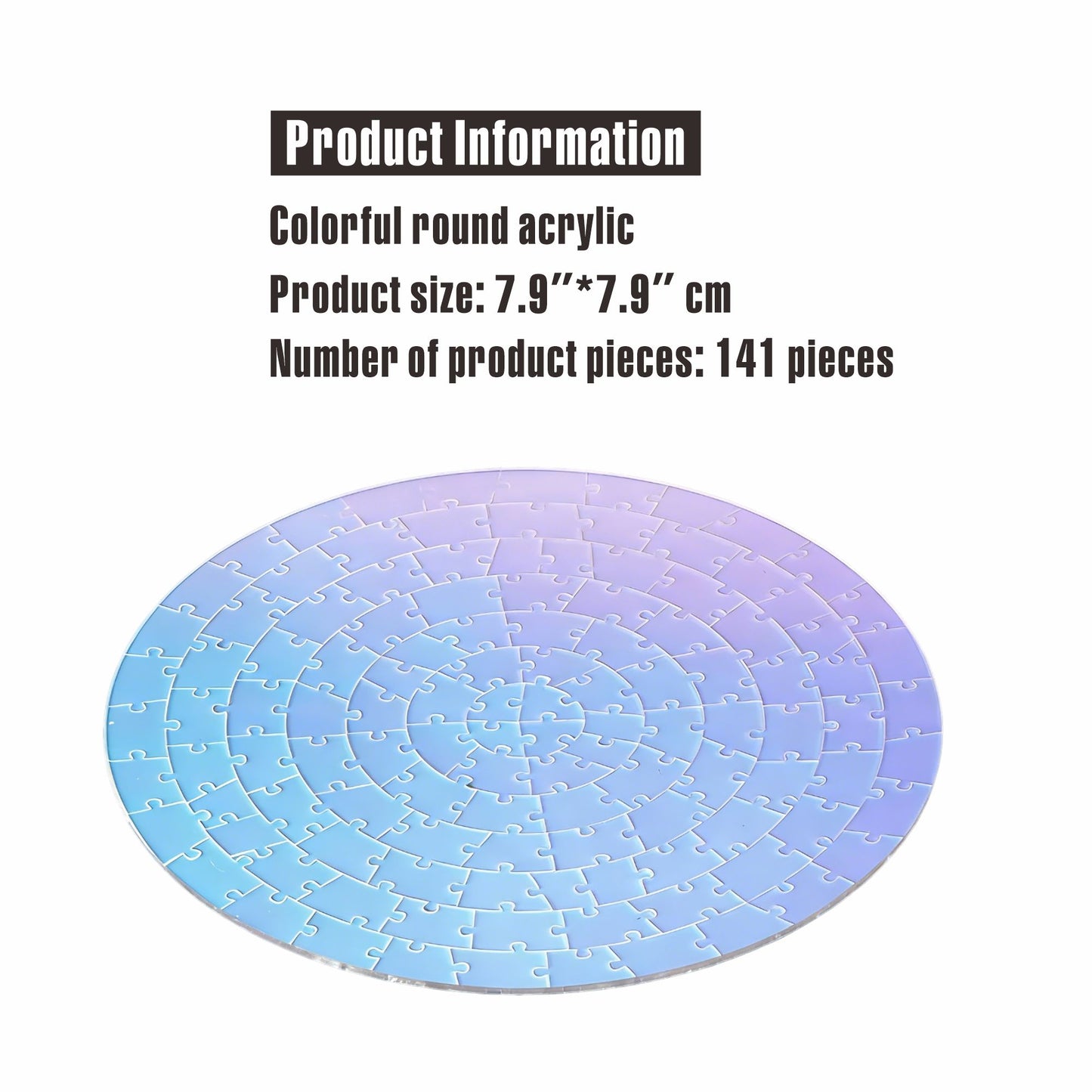 The Enigma of Impossibility - Colorful Circular Acrylic Jigsaw Puzzle